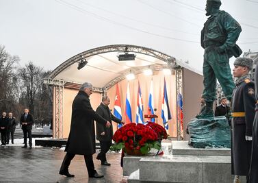 Putin y Díaz-Canel inauguran estatua de Fidel Castro en Moscú