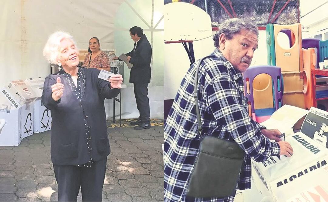 Los escritores Elena Poniatowska y Paco Ignacio Taibo II votaron a primera hora del domingo en la Ciudad de México (FOTOS: ABIDA VENTURA Y YANET AGUILAR. EL UNIVERSAL)