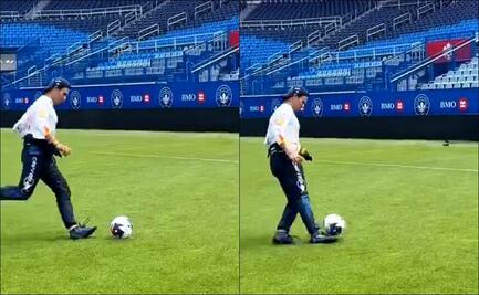 Checo Pérez "humilla" a Max Verstappen con un golazo a lo Panenka