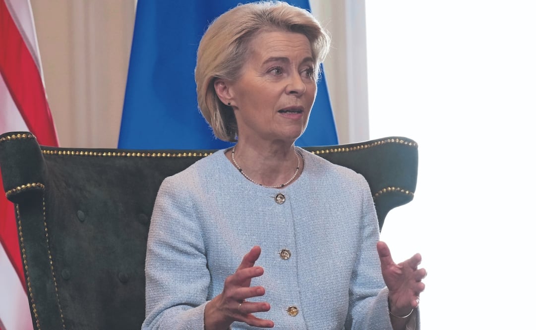 La presidenta de la Comisión Europea, Ursula von der Leyen, en Turnberry, Escocia, el 27 de julio pasado. Foto: de Jacquelyn Martin. AP