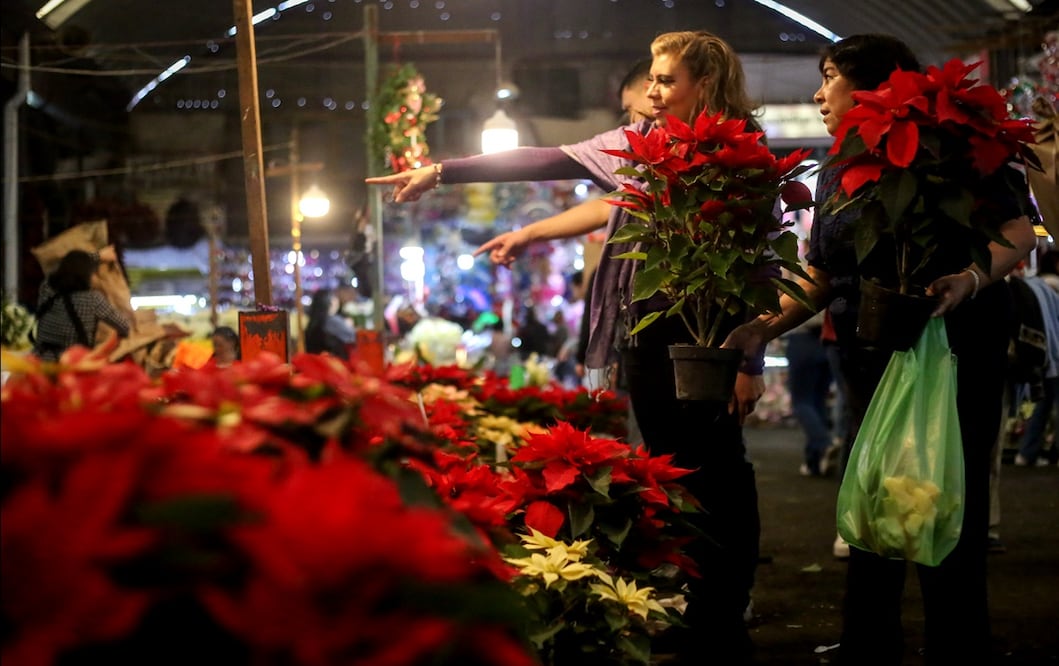 Compras navideñas en mercado de Jamaica. Foto: Luis Camacho/EL UNIVERSAL