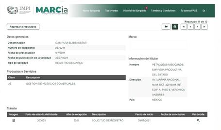 Pemex y dos particulares buscan ser dueños de la marca “Gas Bienestar”