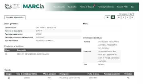 Pemex y dos particulares buscan ser dueños de la marca “Gas Bienestar”