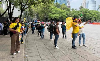 Aficionados de Colombia se congregan en el Ángel de la Independencia; SSC CDMX implementa operativo vial