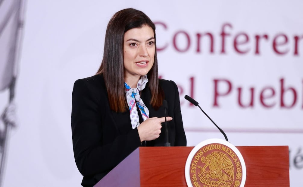 Tania Jiménez García, directora general de Concieo, en la “Mañanera del Pueblo” del 27 de julio de 2026 en Palacio Nacional. Foto: Diego Simón Sánchez/ EL UNIVERSAL