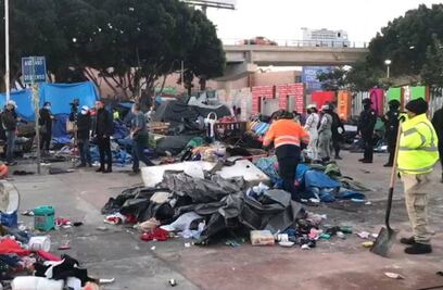 Desalojan a familias migrantes de El Chaparral, Tijuana