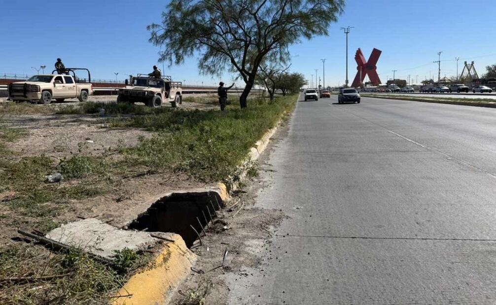 Elementos de seguridad revisan posible túneles en la frontera con EU (06/11/2025). Foto: Especial