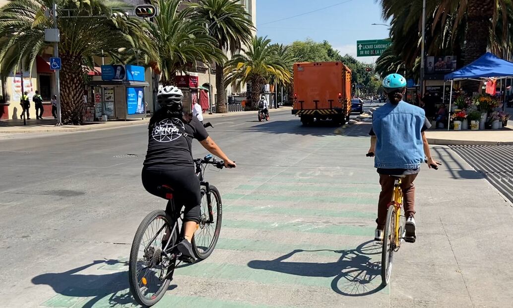 Ciclistas enfrentan problemas en CDMX. FOTO: Diego Montesinos/ EL UNIVERSAL/