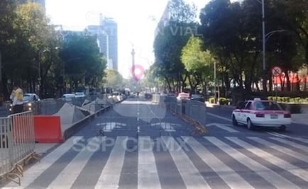 Instalación de escenario para Año Nuevo afecta circulación en Reforma 