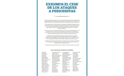 Condenan periodistas acoso del Presidente