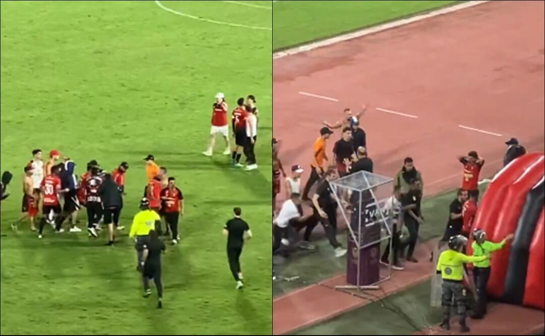 Hinchas de Caracas invadieron el campo de juego / Foto: Especiales
