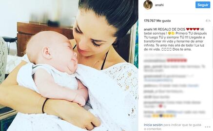 Enternece foto del bebé de Anahí