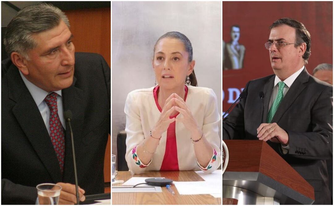 Adán Augusto, Claudia Sheinbaum y Marcelo Ebrard