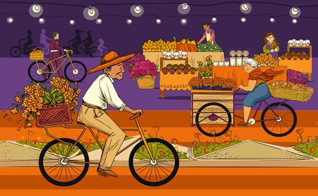 ¡Prepara el disfraz! Paseo nocturno en bicicleta por Día de Muertos llegará a Paseo de la Reforma. Foto: Especial