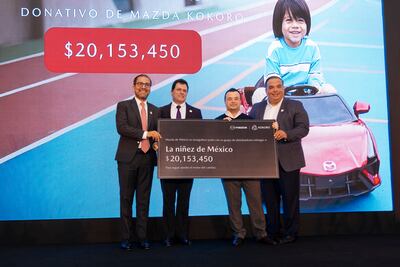 Mazda dona 20 millones para apoyar los derechos de la infancia en México