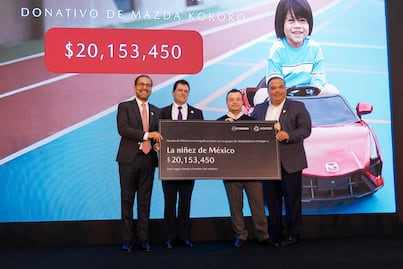 Mazda dona 20 millones para apoyar los derechos de la infancia en México