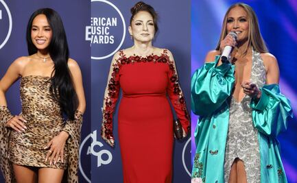Diferentes generaciones reunidas en la alfombra roja de los AMAs; Becky G, Gloria Estefan y JLo entre las artistas que desfilaron