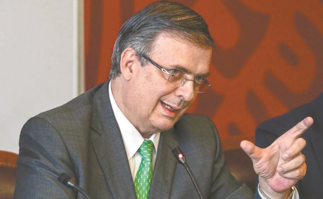 El secretario de Relaciones Exteriores, Marcelo Ebrard, dijo que México va a mantener su política de asilo y refugio como lo marca la Constitución. Foto: DIEGO SIMÓN. EL UNIVERSAL