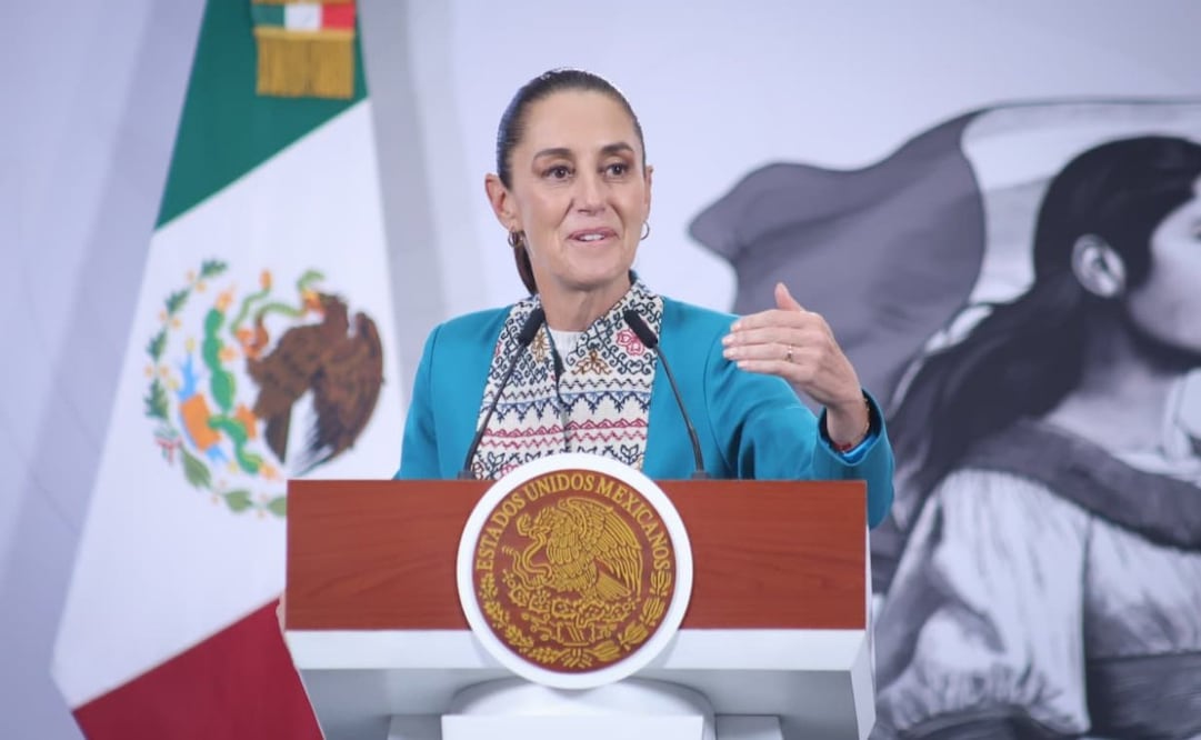 Claudia Sheinbaum Pardo en su conferencia matutina del martes 31 de marzo de 2026 en Palacio Nacional. Foto: Luis Camacho/ EL UNIVERSAL