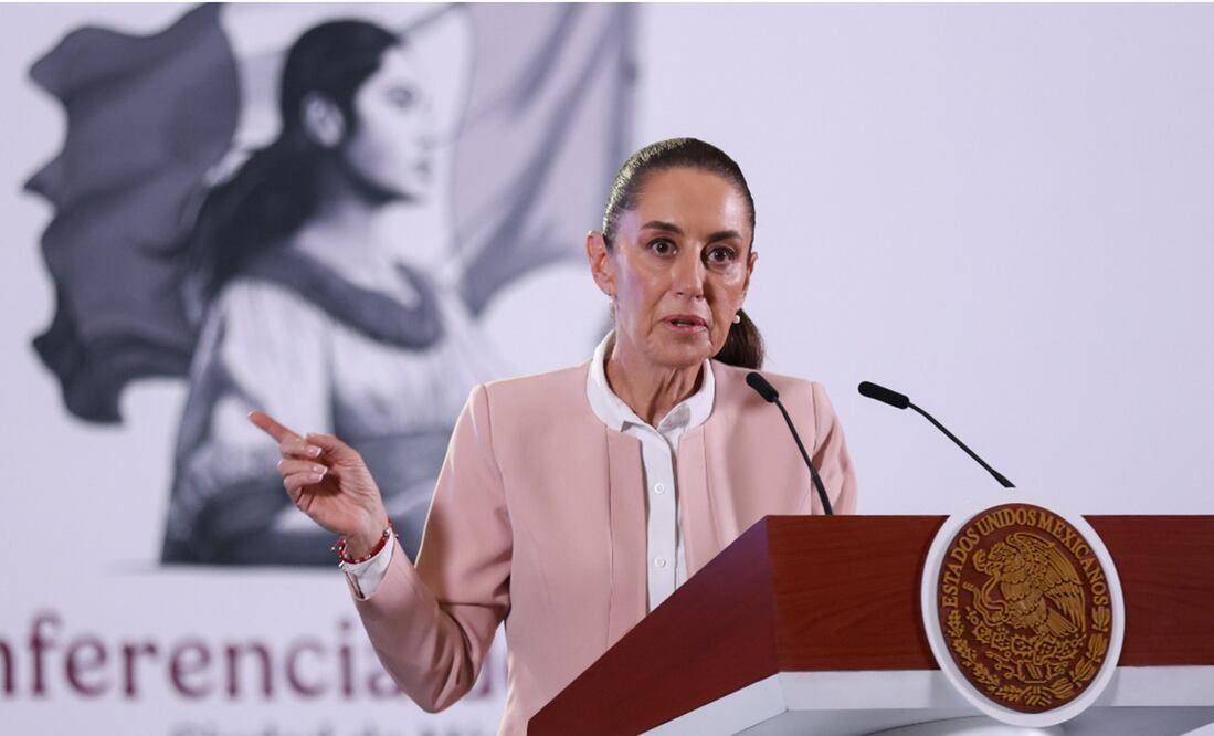 Claudia Sheinbaum respondió al embajador de EU en México tras criticar la estrategia “abrazos, no balazos” del expresidente Andrés Manuel López Obrador. Foto: Diego Simón Sánchez/EL UNIVERSAL