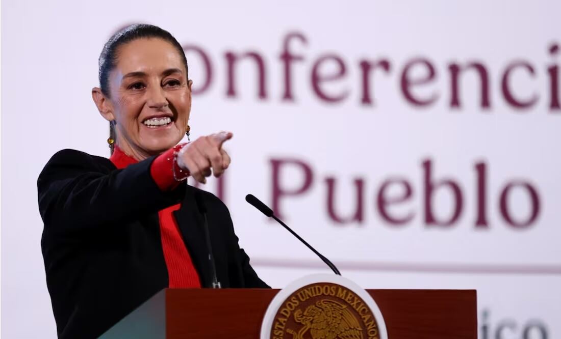 Claudia Sheinbaum durante su mañanera del 9 de enero del 2025. Foto: Diego Simón Sánchez/EL UNIVERSAL