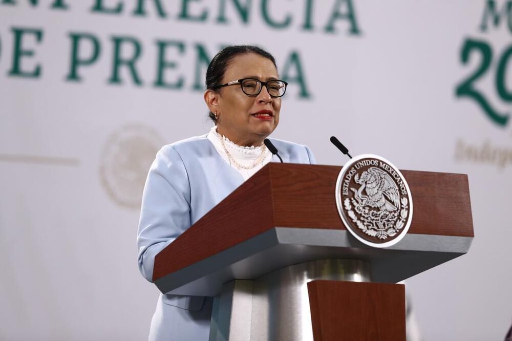 La secretaria de Seguridad y Protección Ciudadana, Rosa Icela Rodríguez. Foto: Diego Simón / EL UNIVERSAL 