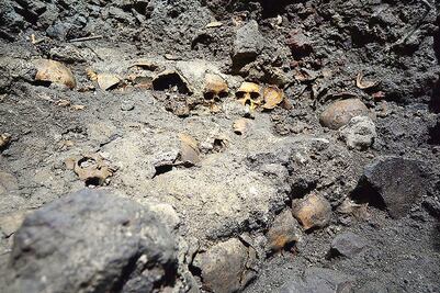 Hallan tzompantli de Tenochtitlan