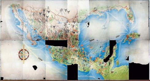 Tras 40 años, restauran mural de Covarrubias