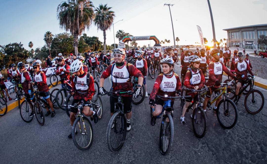 Rodada “Pueblos y Paisajes 2026” reúne a 700 ciclistas en Ahome, Sinaloa; promueven turismo y bienestar.
Foto: Especial.