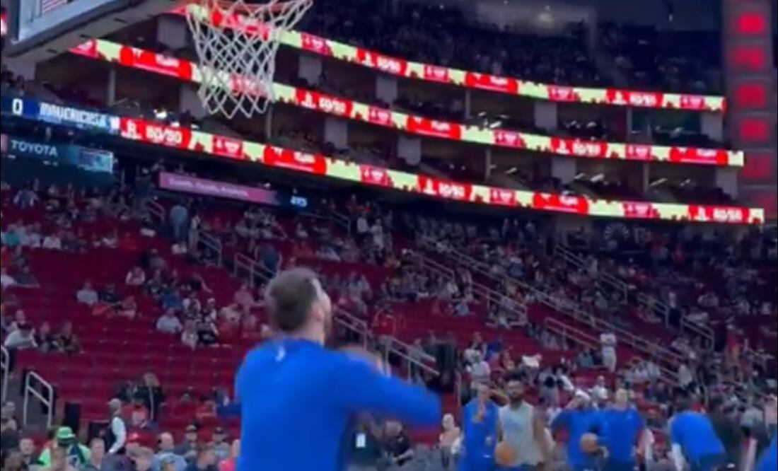 La insólita canasta de Luka Doncic antes de enfrentar a los Rockets / Foto: Especiales