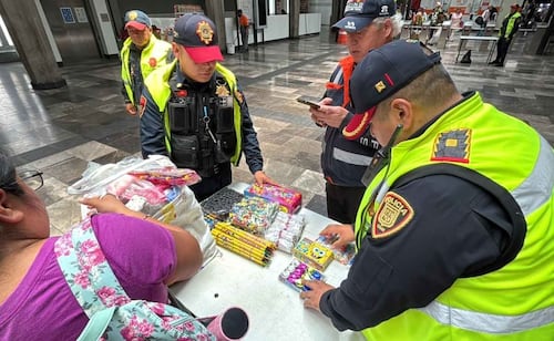 Aseguran 548 kilos de pirotecnia en el Metro en solo 16 días; concluye operativo por festejos patrios