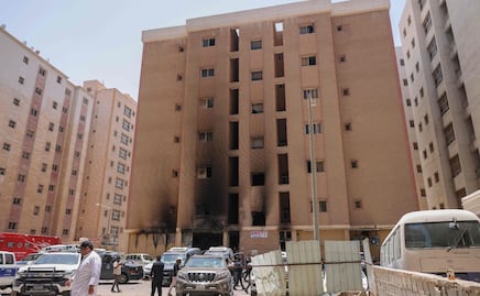 VIDEOS. Reportan al  menos 49 muertos por incendio en un edificio de Kuwait