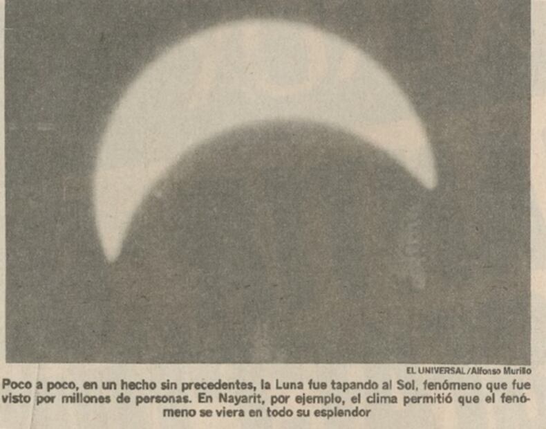 El eclipse solar de 1991 que detuvo el ajetreo de la Ciudad de México durante siete minutos