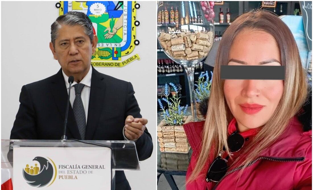 Fiscal General del Estado de Puebla, Gilberto Higuera Bernal y Tania "N", excandidata priista en Puebla. Fotos: Especiales