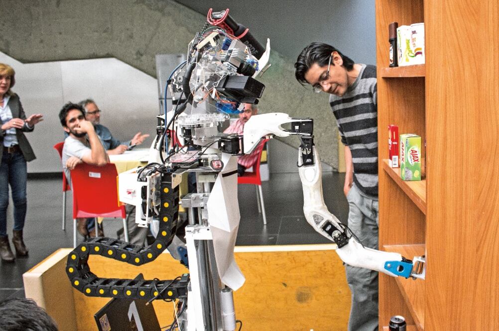 Los robots Justina, Golem III y Sabina fueron probados en el Museo Universum, previo a la competencia mundial en Leipzig, Alemania. El último androide aún espera la aprobación para asistir al concurso (JENIFER NAVA. EL UNIVERSAL)