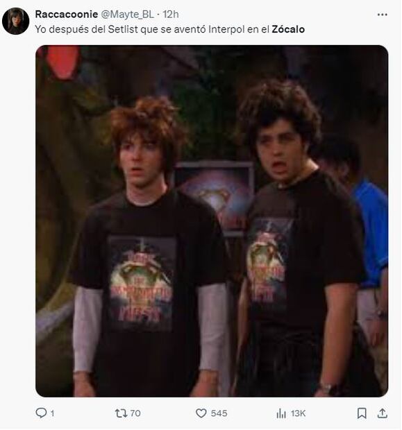 Los mejores memes que dejaron los internautas después del concierto de Interpol.
Foto Captura de pantalla.