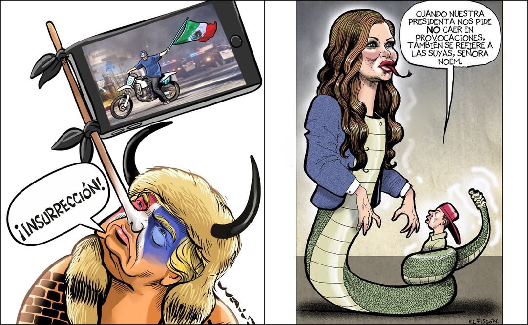 5 cartones de la prensa nacional sobre las redadas migratorias en EU. Foto: Waldo y El Fisgón