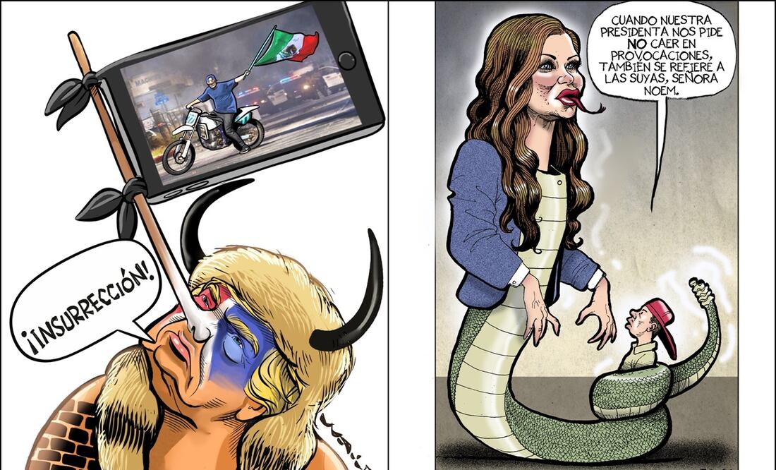 5 cartones de la prensa nacional sobre las redadas migratorias en EU. Foto: Waldo y El Fisgón