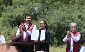 Jornada Nacional de Reforestación encabezada por la presidenta Claudia Sheinbaum en el Parque Nacional Iztaccíhuatl - Popocatépetl, en Puebla (09/08/2026). Foto: Omar Contreras/ EL UNIVERSAL