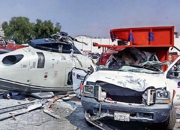 Se desploma helicóptero en gasera en San Juanico