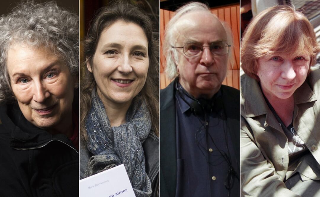 De izquierda a derecha, las escritoras, la canadiense Margaret Atwood, la francesa Marie Darrieussecq; y los periodistas, el anglo-holandés Ian Buruma y la rusa Svetlana Alexievich. (FOTOS: Archivo EL UNIVERSAL)