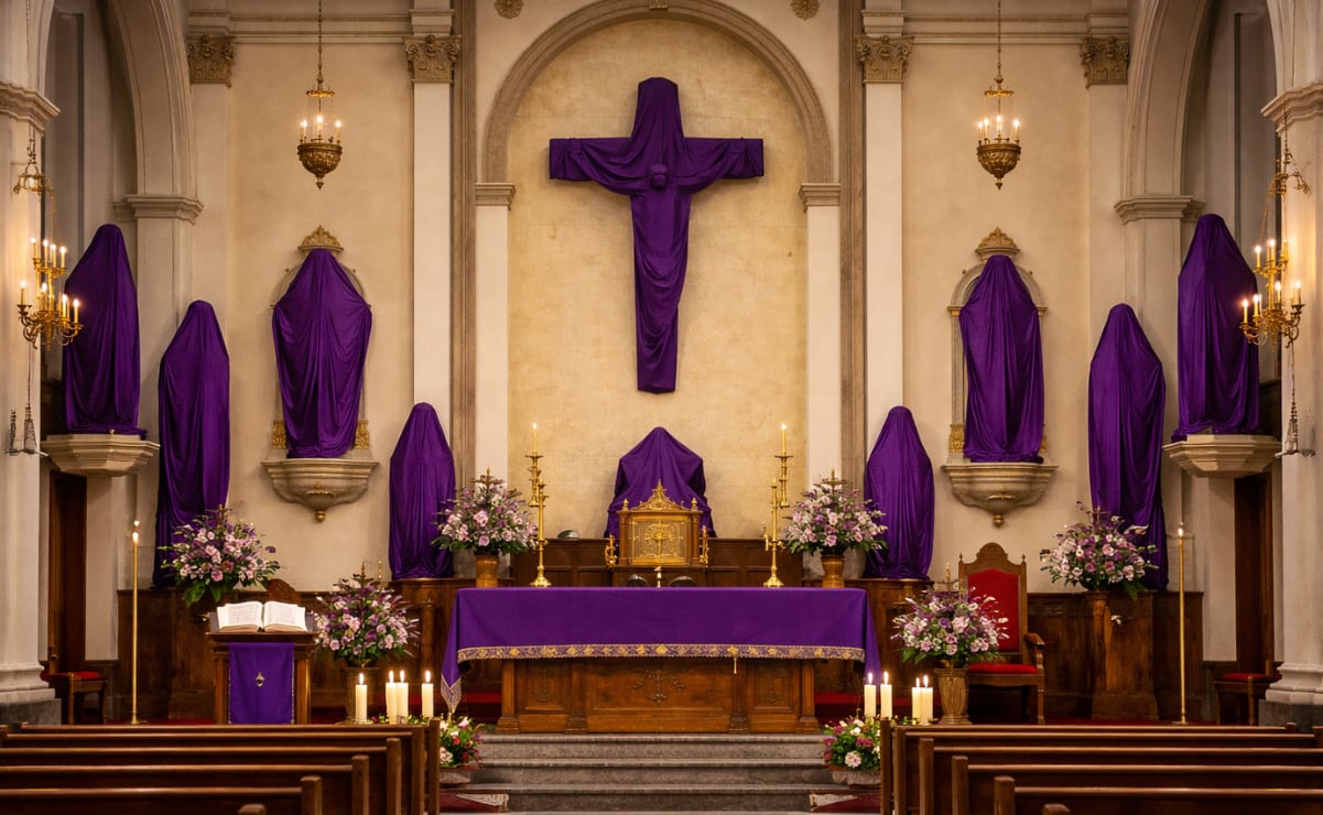 ? ¿Por qué se cubren los santos con tela morada? ? Acá te explicamos