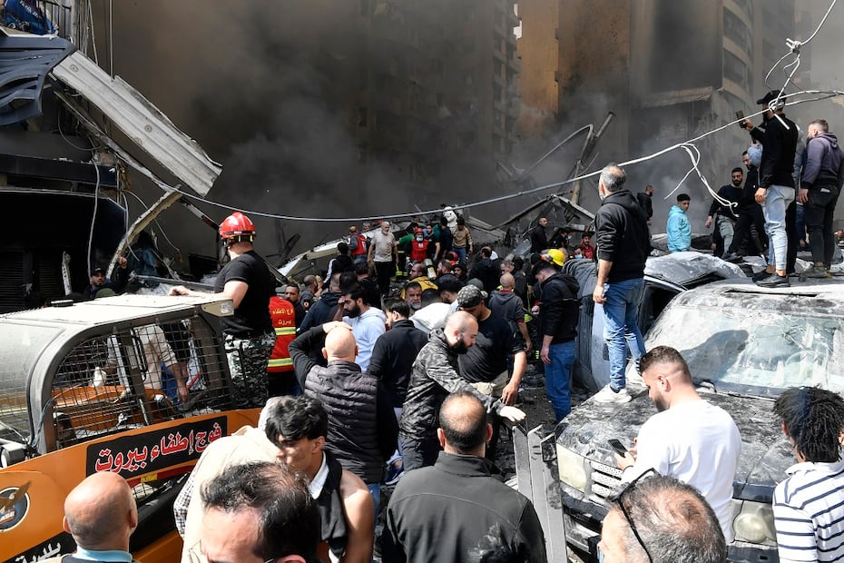 El vecindario de Corniche el-Mazraa, en Beirut, fue duramente golpeado por los ataques de Israel,  neighbourhood of Beirut. FOTO: EFE