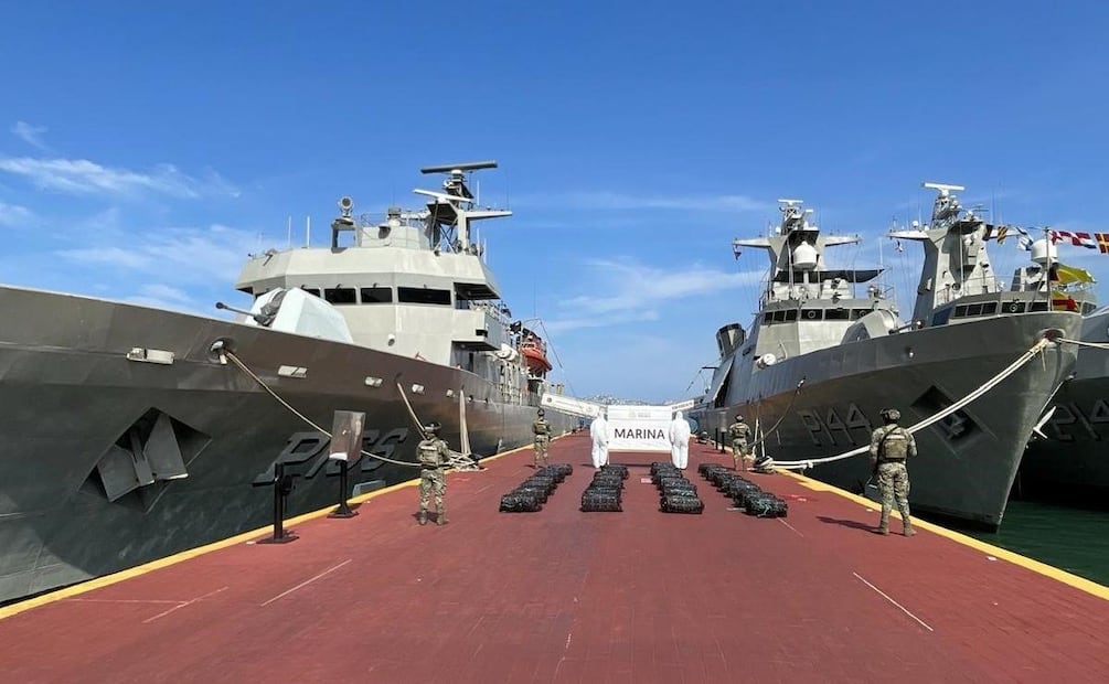 Marina incrementa 47% aseguramiento de cocaína en operaciones marítimas (15/09/2026). Foto: Especial