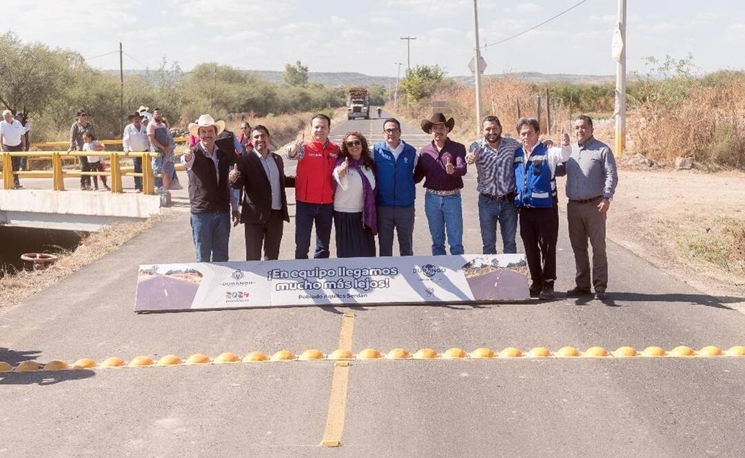 Durango entrega camino rehabilitado en poblado de Aquiles Serdán / Foto: Especial