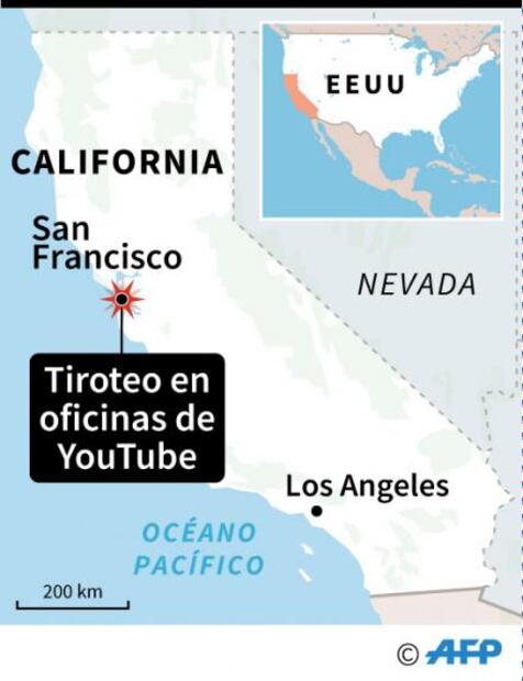 Reportan una persona muerta y tres heridas tras tiroteo en sede de YouTube
