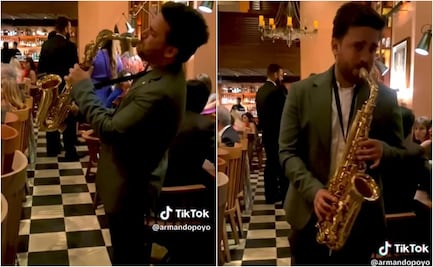 TikTok: Saxofonista toca "Peaches", canción de Mario Bros, en restaurante de lujo