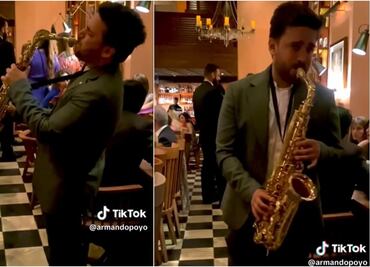 TikTok: Saxofonista toca "Peaches", canción de Mario Bros, en restaurante de lujo