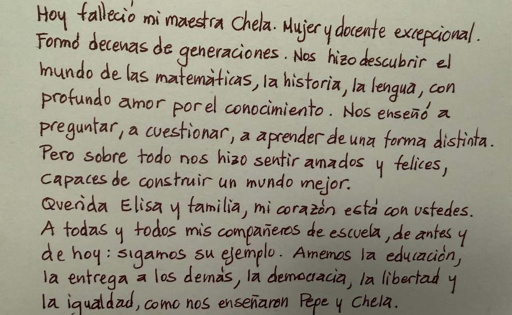 Claudia Sheinbaum da sus condolencias por la muerta de la maestra Graciela Gonzáles de Tapia (30/04/2026). Foto: X @Claudiashein