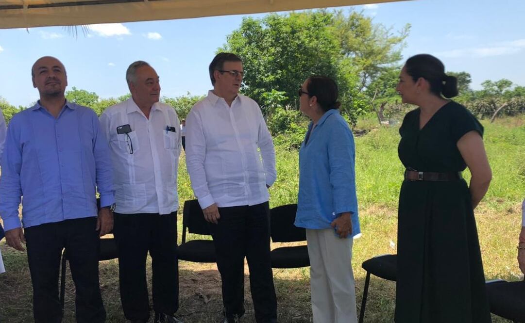 El canciller Marcelo Ebrar se encuentra en el municipio de San Pedro Masahuat. Foto: Ariadna García/EL UNIVERSAL 